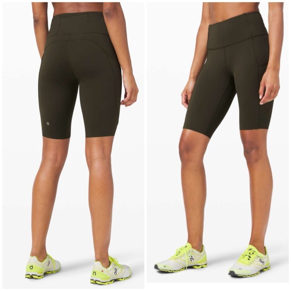 Lululemon fast and free shorts olive green 4 - Picture 1 of 7